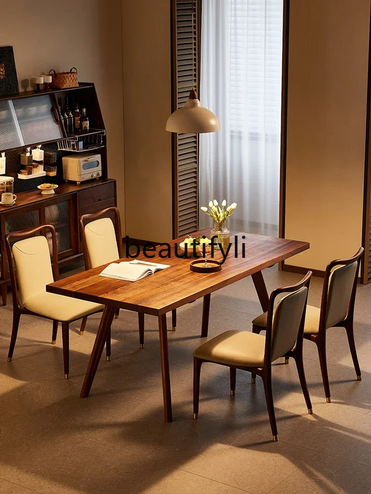 North American black walnut large board table Nordic all solid wood dining table Rectangle eating table0746
North American black walnut large board table Nordic all solid wood dining table Rectangle eating table0746