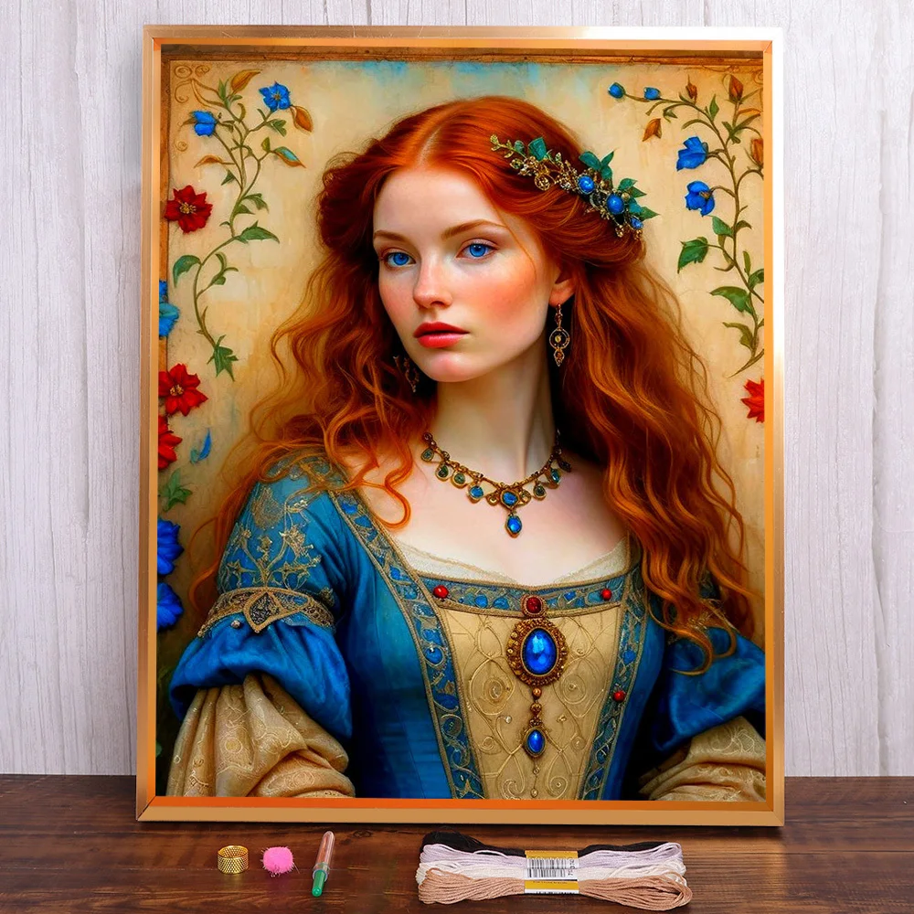 Portrait Women Printed 11CT Cross Stitch DIY Embroidery Complete Kit Handiwork Hobby Sewing Needlework Gift Magic Room Decor
Portrait Women Printed 11CT Cross Stitch DIY Embroidery Complete Kit Handiwork Hobby Sewing Needlework Gift Magic Room Decor