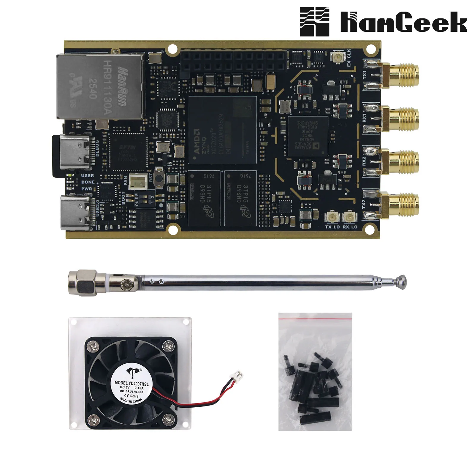 HamGeek Professional Version 70MHz-6GHz 7020+9361 / 7020+9363 SDR Development Board with Power Amplifier for Pluto SDR
HamGeek Professional Version 70MHz-6GHz 7020+9361 / 7020+9363 SDR Development Board with Power Amplifier for Pluto SDR