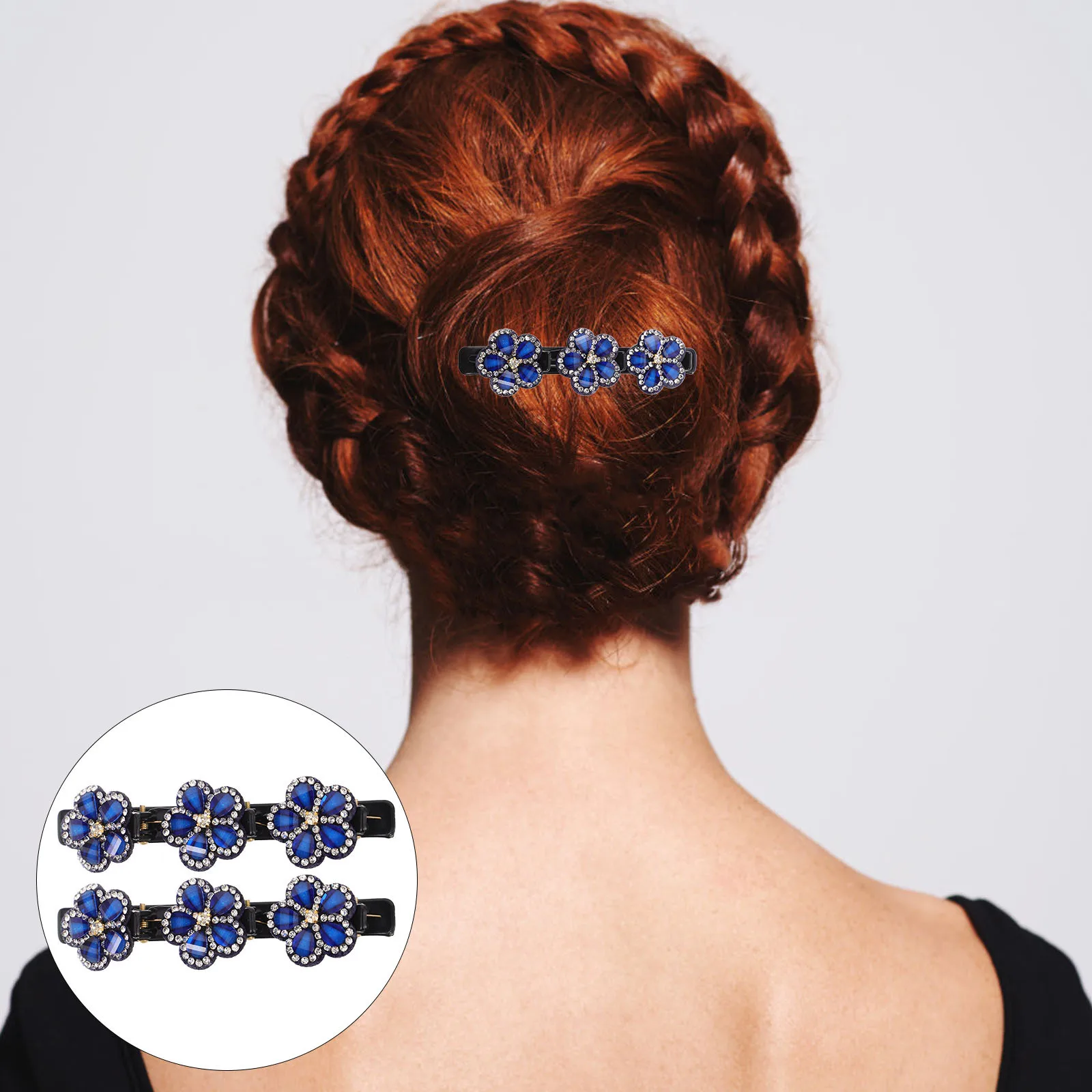 2pcs Flower Clips Sparkling Duckbilled Barrette For Women Five-Petal Design Secure Double Layer Hair Styling Clip Braids Updos
2pcs Flower Clips Sparkling Duckbilled Barrette For Women Five-Petal Design Secure Double Layer Hair Styling Clip Braids Updos