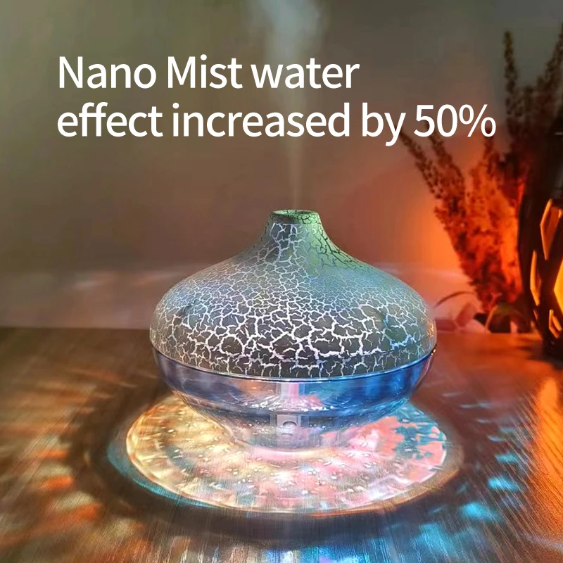 2025 New Cross-Border Hot Desktop Humidifier Crystal Crack Ball Shape with 7-Color Running Atmosphere Light Quiet Spray for Home
2025 New Cross-Border Hot Desktop Humidifier Crystal Crack Ball Shape with 7-Color Running Atmosphere Light Quiet Spray for Home