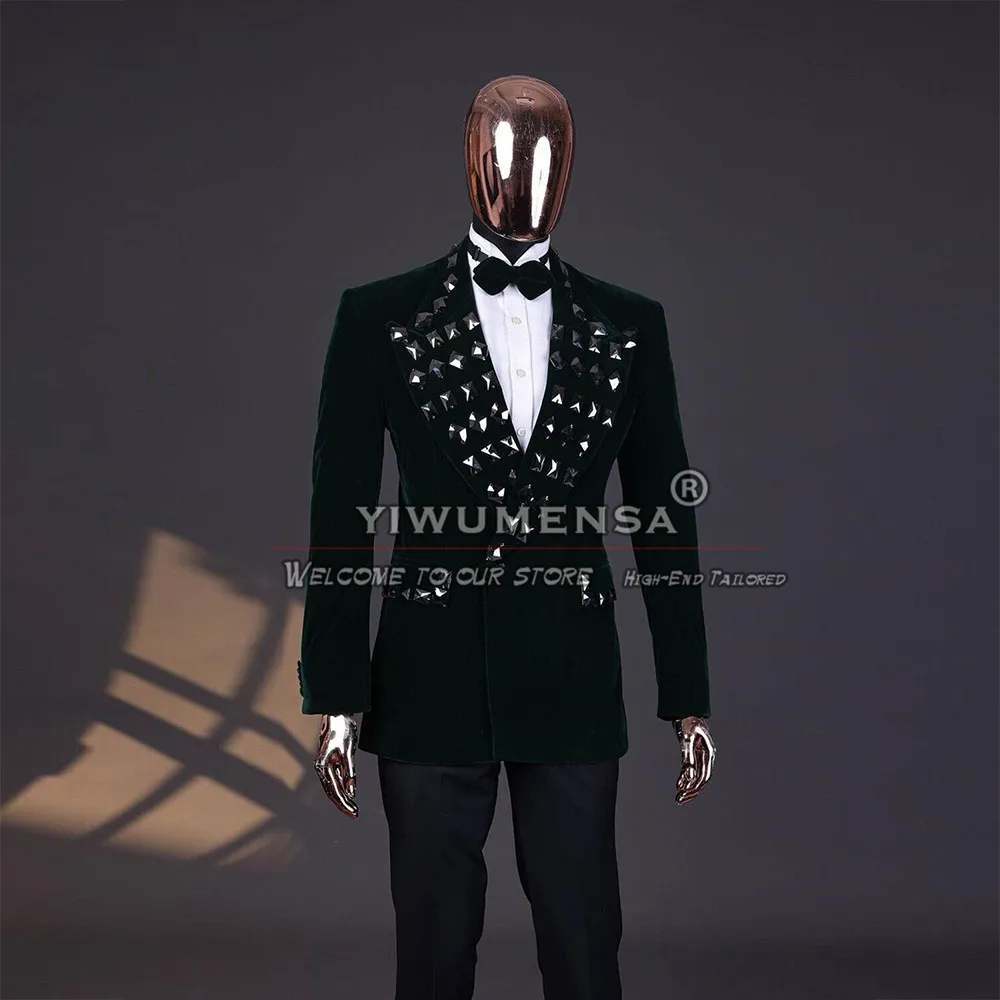 Formal Party Mens Suits Beaded Velvet Single Breasted Coat Regular 2 Pieces Groom Wear Wedding Tuxedo Tailor-Made Fashion Dress
Formal Party Mens Suits Beaded Velvet Single Breasted Coat Regular 2 Pieces Groom Wear Wedding Tuxedo Tailor-Made Fashion Dress
