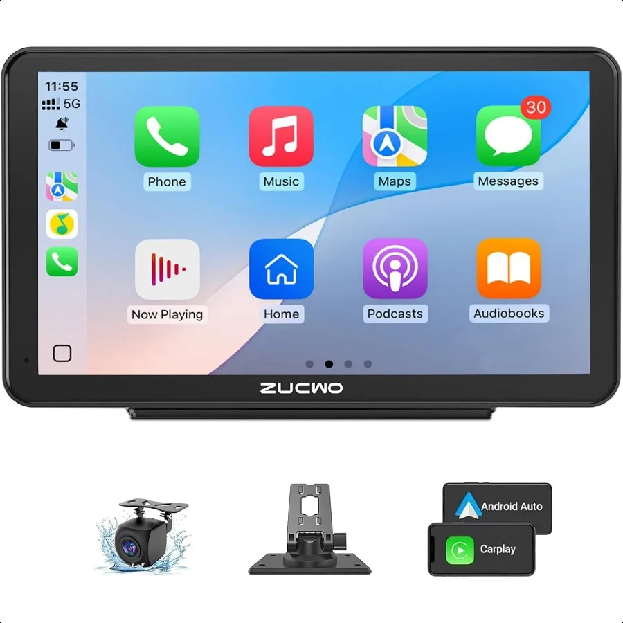 7 Inch Wirel CarPlay Screen for Car Portable Car Stereo Touch Screen for Apple CarPlay Android Auto with Backup Camera Voice Co
7 Inch Wirel CarPlay Screen for Car Portable Car Stereo Touch Screen for Apple CarPlay Android Auto with Backup Camera Voice Co