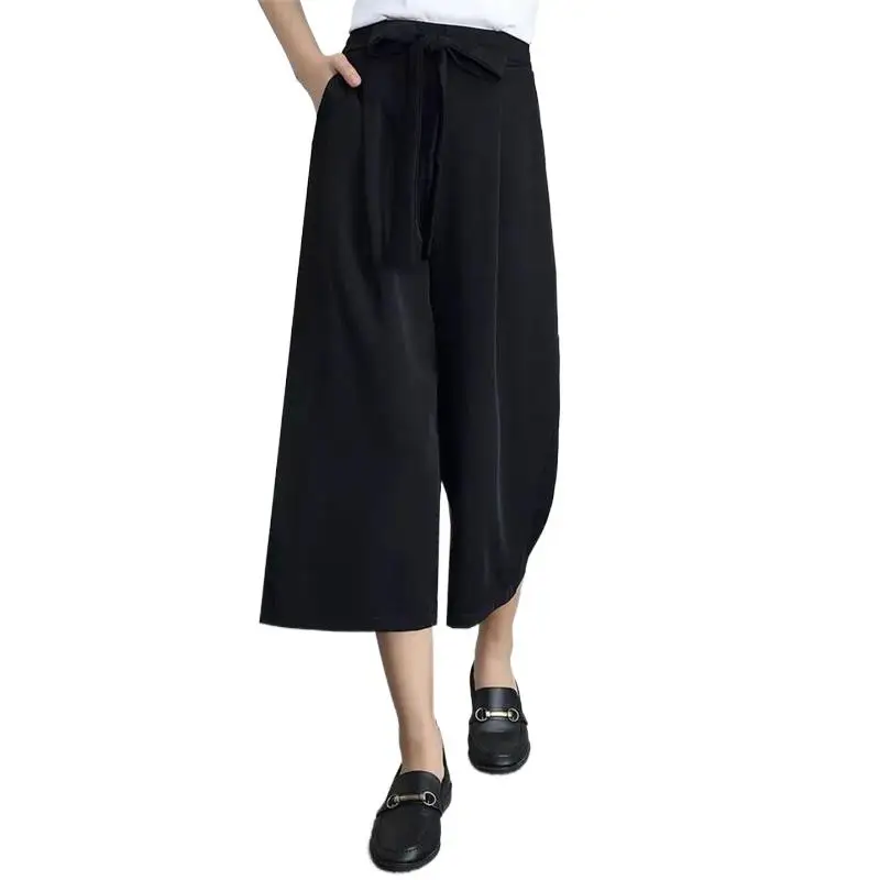 Leisure Wide Leg Pants Black Female Calf-Length Pants High Waist Summer Loose Casual Straight Trousers wide leg joggers women
Leisure Wide Leg Pants Black Female Calf-Length Pants High Waist Summer Loose Casual Straight Trousers wide leg joggers women