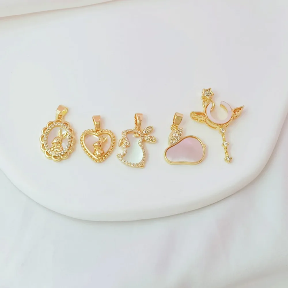 14K Gold-plated Micro-inlaid Zircon Pasted Little Rabbit Magic Wand Pendant, DIY Handmade Bracelet Necklace Pendant
14K Gold-plated Micro-inlaid Zircon Pasted Little Rabbit Magic Wand Pendant, DIY Handmade Bracelet Necklace Pendant