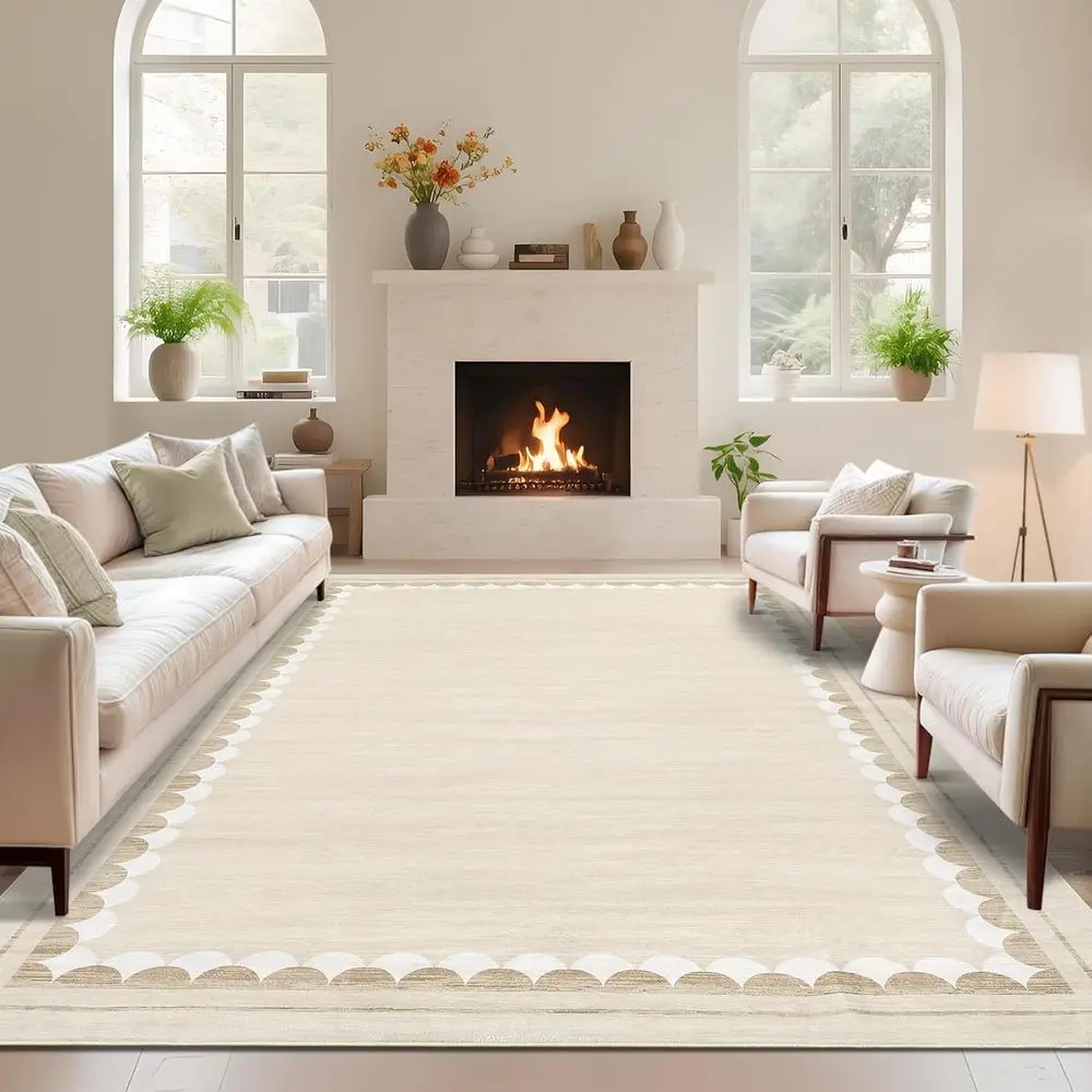 Soft Beige 8x10 Rugs with Non-Slip Border, Suitable for Living Room, Bedroom, Dining Area, and Office
Soft Beige 8x10 Rugs with Non-Slip Border, Suitable for Living Room, Bedroom, Dining Area, and Office