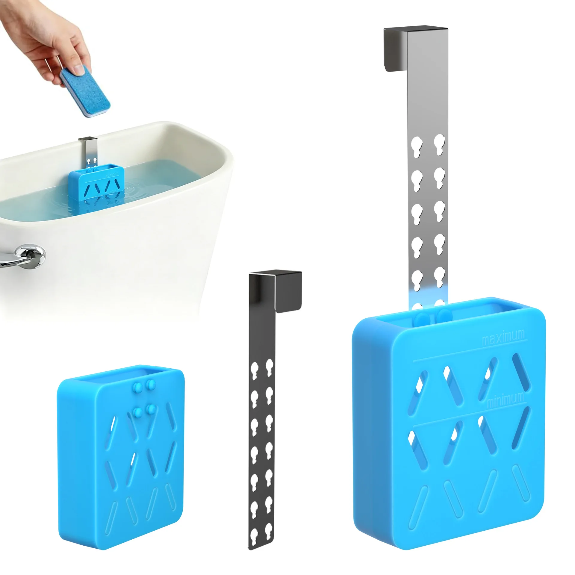 Adjustable Hanging Toilet Tank Holder, Silicone Bracket for Toilet Cleaning Tablets, Removable Toilet Bleach Tablet Storage Rack
Adjustable Hanging Toilet Tank Holder, Silicone Bracket for Toilet Cleaning Tablets, Removable Toilet Bleach Tablet Storage Rack