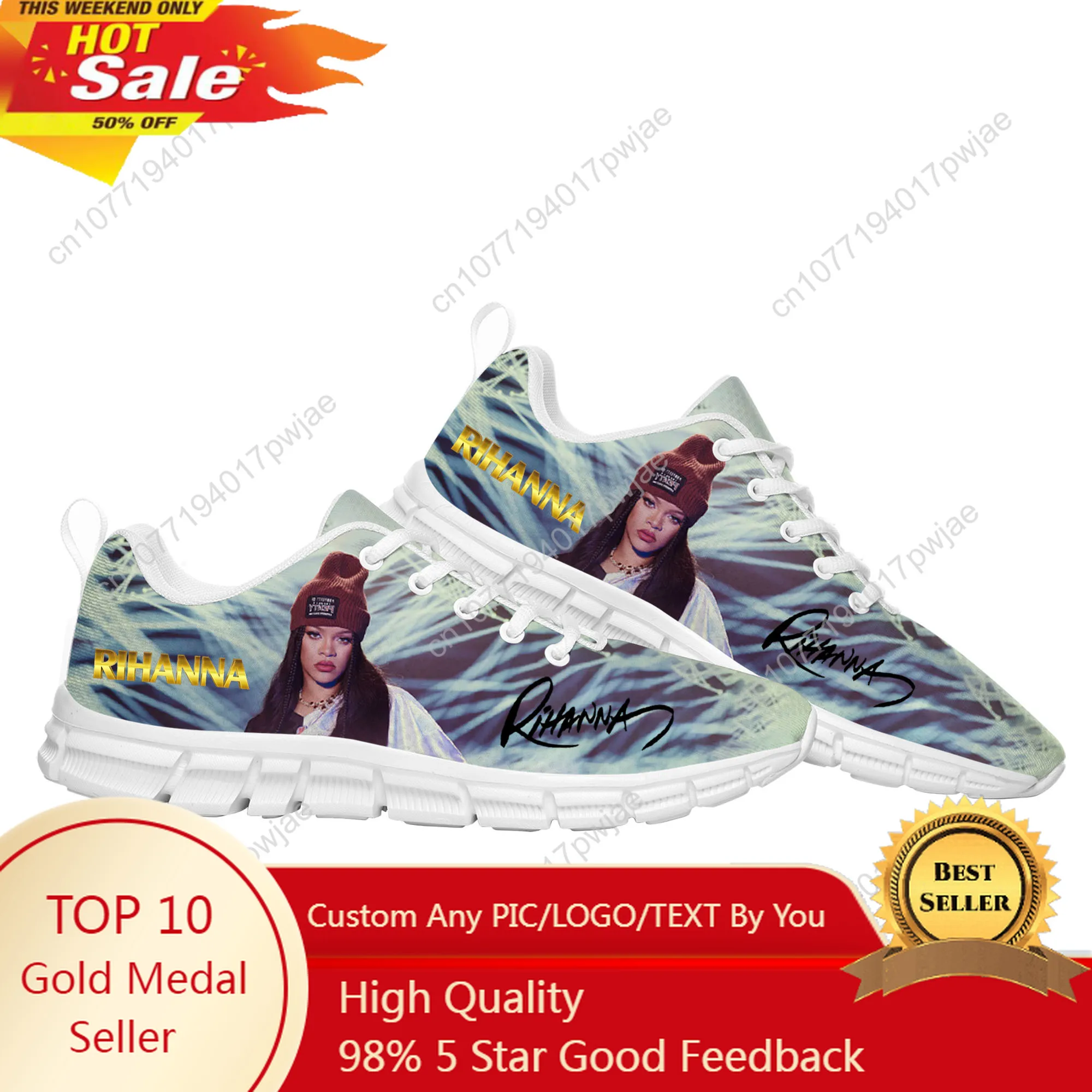 Rihanna Hip-hop Rapper Sports Shoes Mens Womens Sneakers Lightweight Fashion Casual Hiking Sneaker Custom Built Shoes
Rihanna Hip-hop Rapper Sports Shoes Mens Womens Sneakers Lightweight Fashion Casual Hiking Sneaker Custom Built Shoes