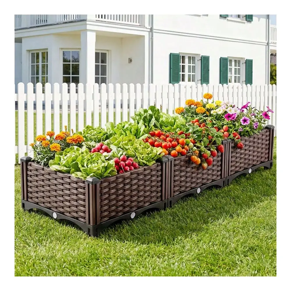 Raised Garden Bed Rectangular Planter Boxes Kit Indoor Outdoor Gardening Container For Growing Vegetables, Plants, Herbs, Flowe
Raised Garden Bed Rectangular Planter Boxes Kit Indoor Outdoor Gardening Container For Growing Vegetables, Plants, Herbs, Flowe