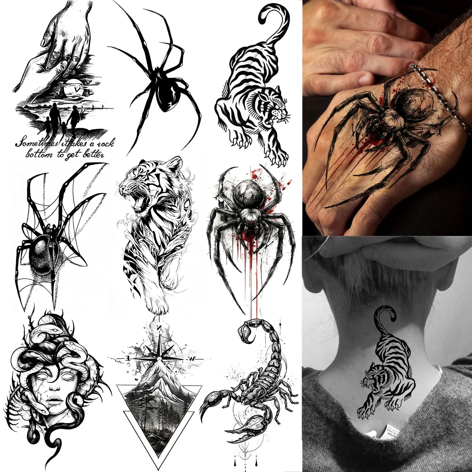 Animal Temporary Tattoo Stickers Water Transfer Waterproof Non Toxic Long Lasting for Halloween Party Skin Safe
Animal Temporary Tattoo Stickers Water Transfer Waterproof Non Toxic Long Lasting for Halloween Party Skin Safe