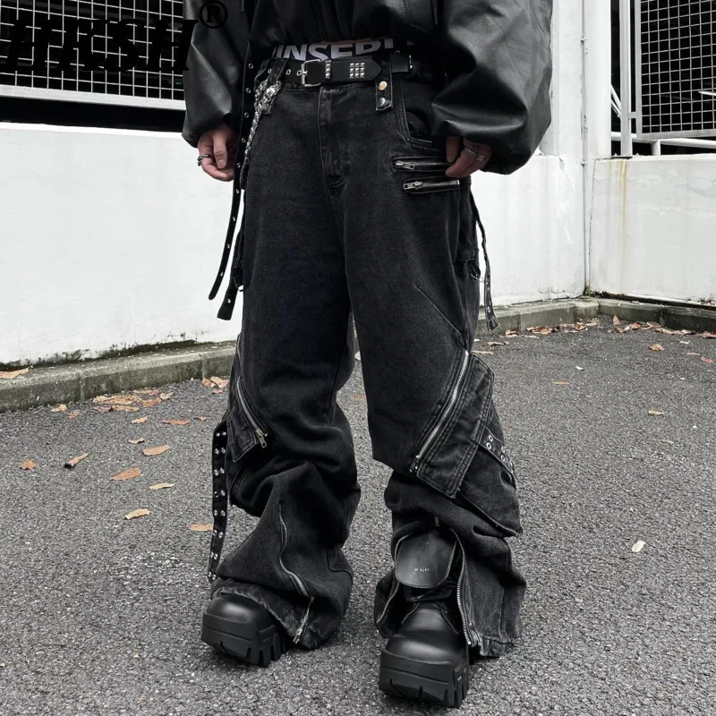 HKSH Spring New Man's Niche Waste Land Zipper Pockets Design High Sense Straight Jeans Wide Leg Floor Length Cargo Pants HK10296
HKSH Spring New Man's Niche Waste Land Zipper Pockets Design High Sense Straight Jeans Wide Leg Floor Length Cargo Pants HK10296