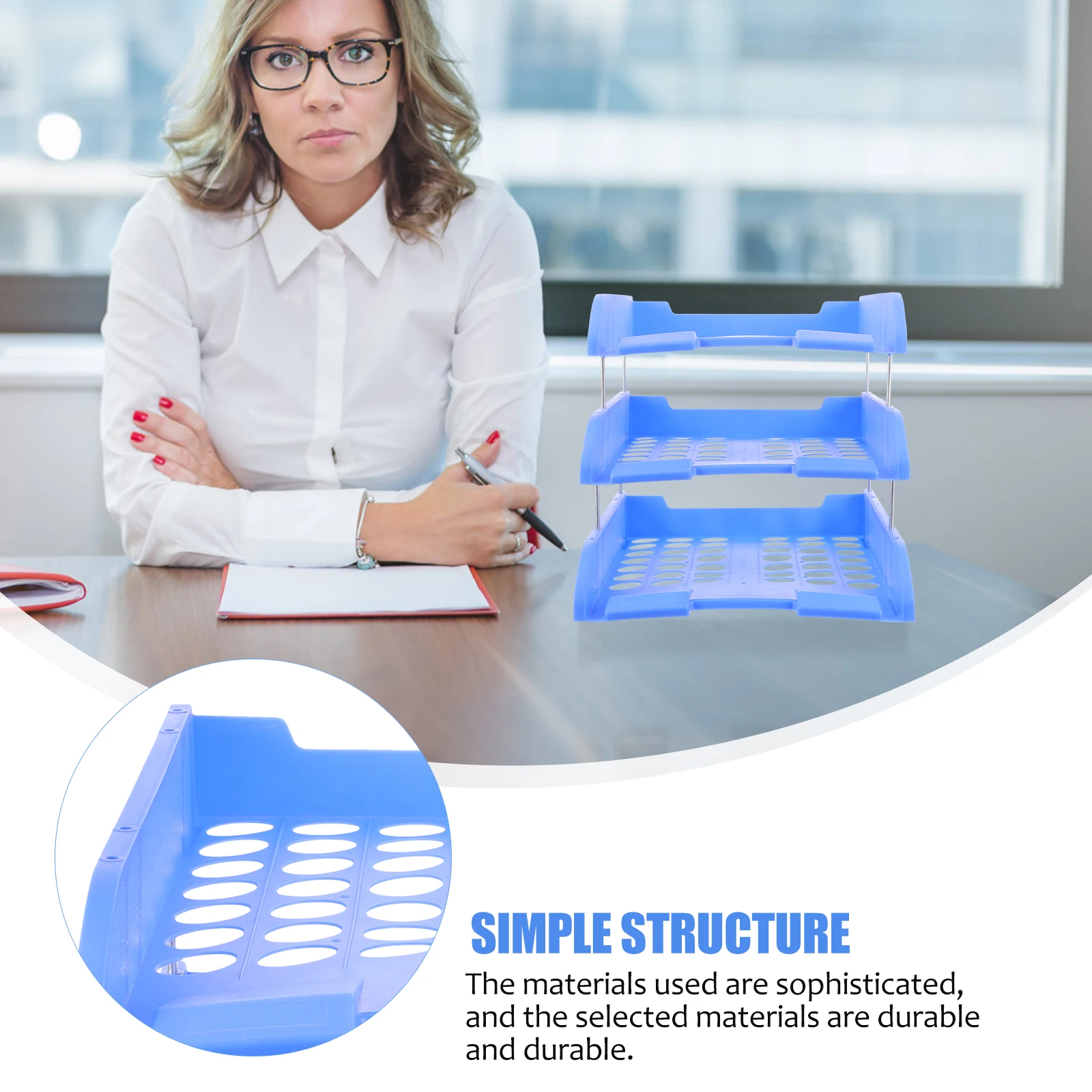 Three Layer File Shelf Tray Rack Office Desk Organizer Paper Document Storage Trays Stackable Desktop Organizers Folder
Three Layer File Shelf Tray Rack Office Desk Organizer Paper Document Storage Trays Stackable Desktop Organizers Folder