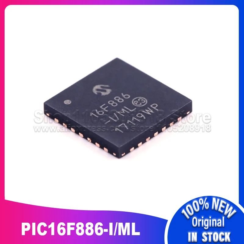 5PCS/LOT PIC16F886-I/ML PIC16F886-I 16F886-I/ML 16F886I/ML QFN28 100% New Spot stock
5PCS/LOT PIC16F886-I/ML PIC16F886-I 16F886-I/ML 16F886I/ML QFN28 100% New Spot stock