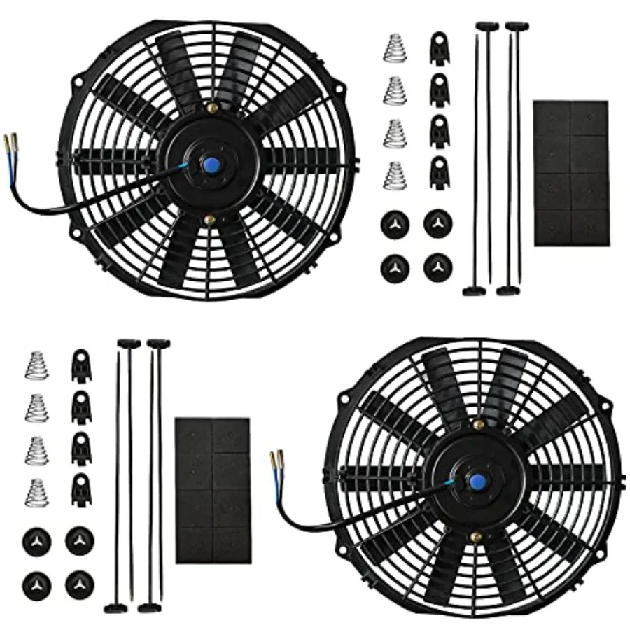 Electric Radiator Cooling Fan " Universal High Performance Fans 06 New Puller Electric Radiator Cooling Assembly V 80W with Mou
Electric Radiator Cooling Fan " Universal High Performance Fans 06 New Puller Electric Radiator Cooling Assembly V 80W with Mou