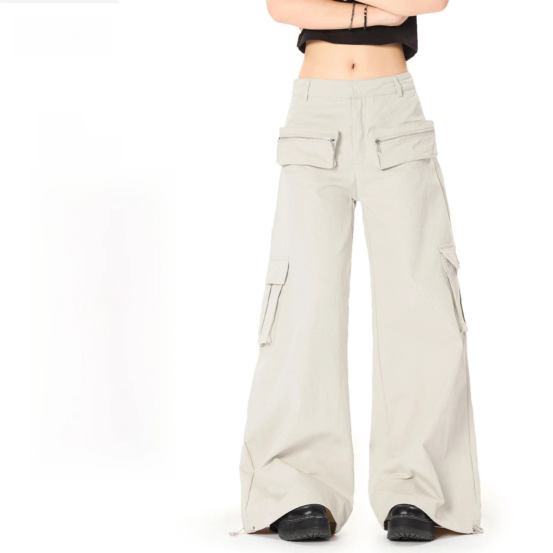 High Waist Wide Leg Casual Pants Men's Women's American Retro Multi ket Workwear Street Design High Waist Casual Pants
High Waist Wide Leg Casual Pants Men's Women's American Retro Multi ket Workwear Street Design High Waist Casual Pants