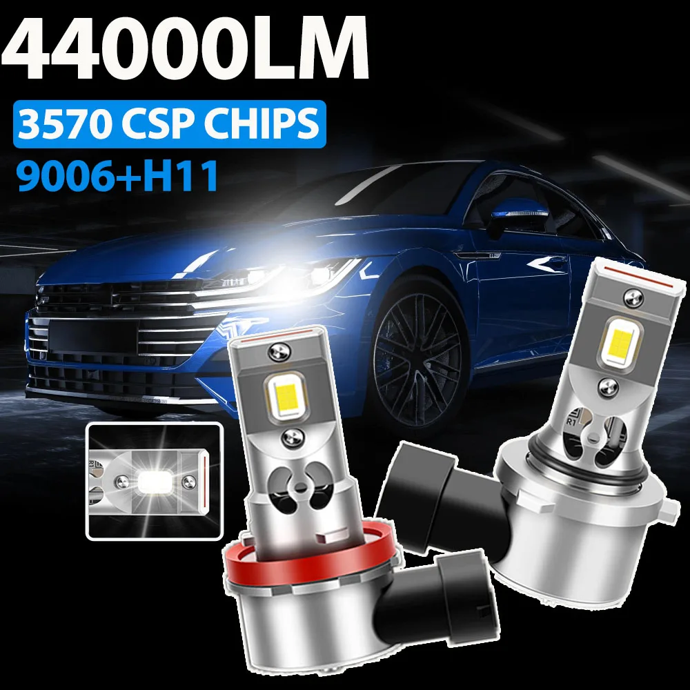 4PCS 9006 H11 Hi/lo beam LED Combo Headlight Bulbs Kit 6000K White 3570 CSP Turbo Fan Lamp 1:1 Halogen Replacement Headlamps
4PCS 9006 H11 Hi/lo beam LED Combo Headlight Bulbs Kit 6000K White 3570 CSP Turbo Fan Lamp 1:1 Halogen Replacement Headlamps