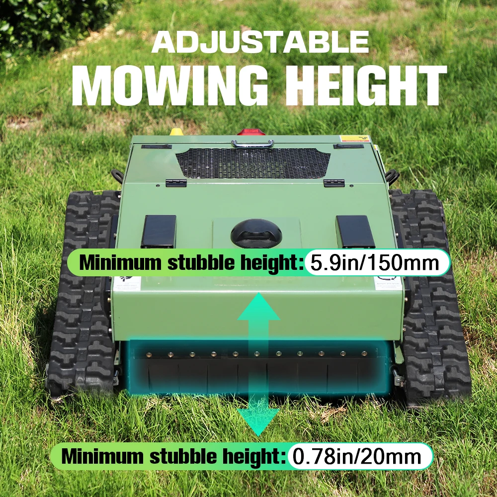 Remote Control Lawn Mower 600mm Cutting Width 55° Climbing Tracked Grass Cutter 24V Electric Remote Lawn Mower For Garden Hillside Weeding
Remote Control Lawn Mower 600mm Cutting Width 55° Climbing Tracked Grass Cutter 24V Electric Remote Lawn Mower For Garden Hillside Weeding