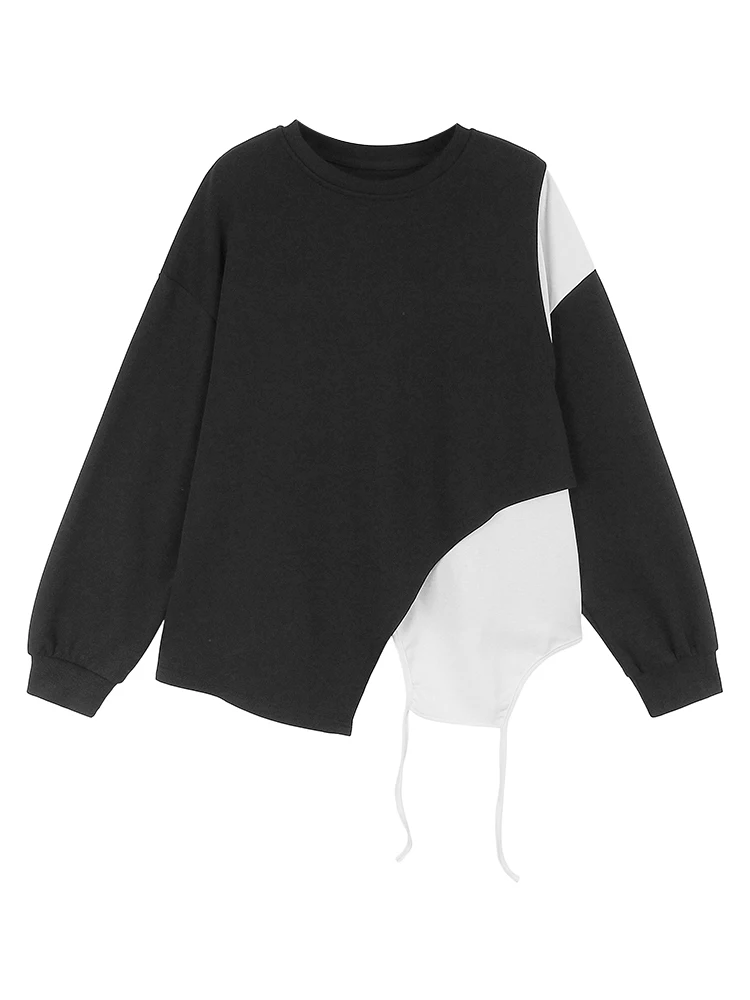 High Street Unisex Contrast Panel Long Sleeve T-shirt Casual Loose All-match Ribbon Irregular Top 2024 Spring Autumn X736
High Street Unisex Contrast Panel Long Sleeve T-shirt Casual Loose All-match Ribbon Irregular Top 2024 Spring Autumn X736