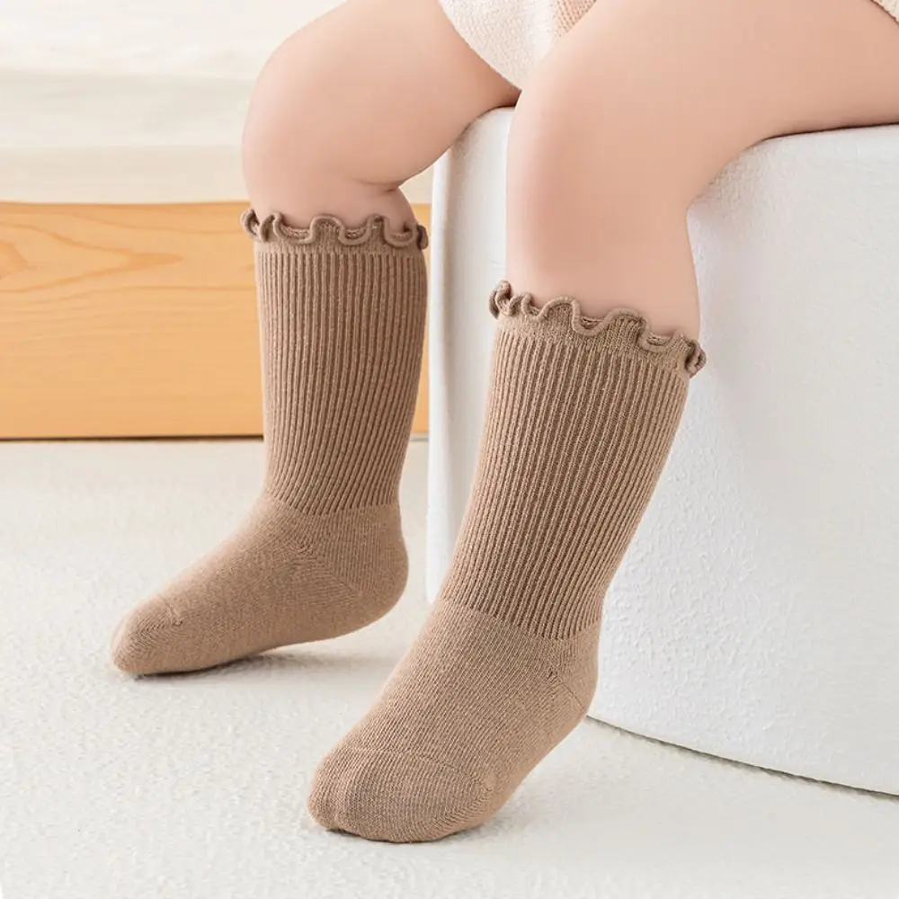 5 пар однотонных детских хлопковых носков с рюшами, осенне-весенние милые короткие носки-трубочки для малышей, дышащие носки до середины икры для новорожденных
5 пар однотонных детских хлопковых носков с рюшами, осенне-весенние милые короткие носки-трубочки для малышей, дышащие носки до середины икры для новорожденных