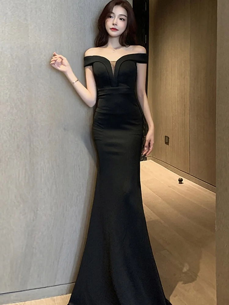 Новая модель: Элегантное вечернее платье с одним открытым плечом, глубоким V-образным вырезом, высококачественное, длинное, для KTV и ночных клубов
Новая модель: Элегантное вечернее платье с одним открытым плечом, глубоким V-образным вырезом, высококачественное, длинное, для KTV и ночных клубов