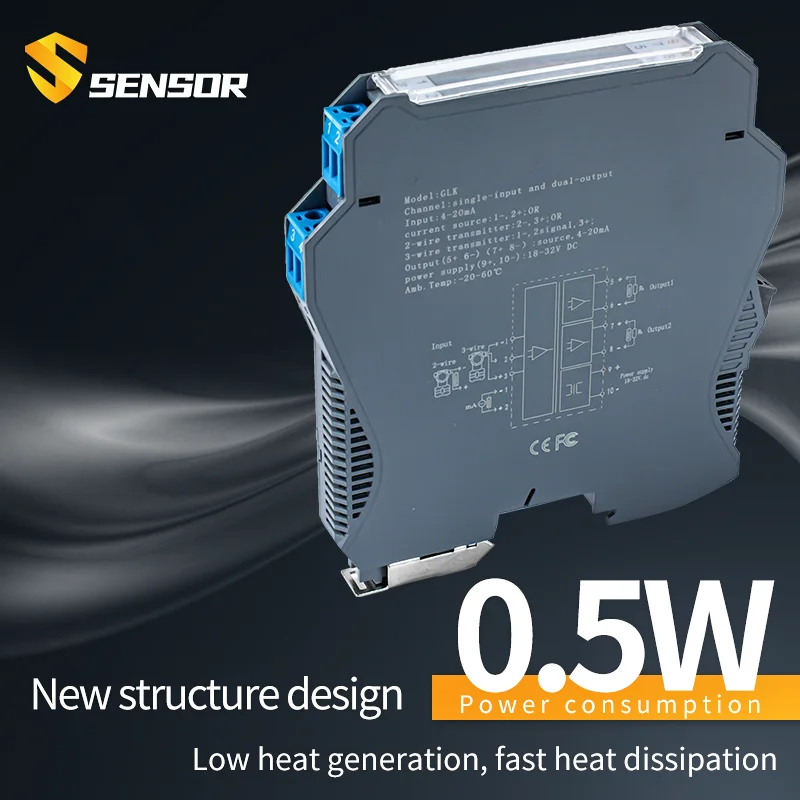 GLK Photoelectric isolation Signal Converter Isolator Signal Isolator Distribution Signal Splitter 4 20mA Signal Transmitter
GLK Photoelectric isolation Signal Converter Isolator Signal Isolator Distribution Signal Splitter 4 20mA Signal Transmitter