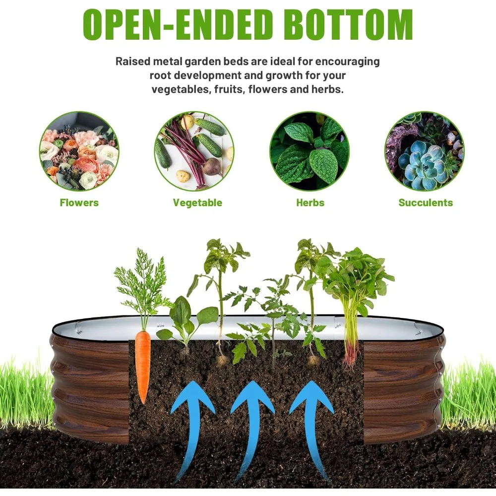 Galvanized Raised Garden Bed, 4x2x1ft Oval Metal Planter Box for Planting Outdoor Plants Vegetables
Galvanized Raised Garden Bed, 4x2x1ft Oval Metal Planter Box for Planting Outdoor Plants Vegetables