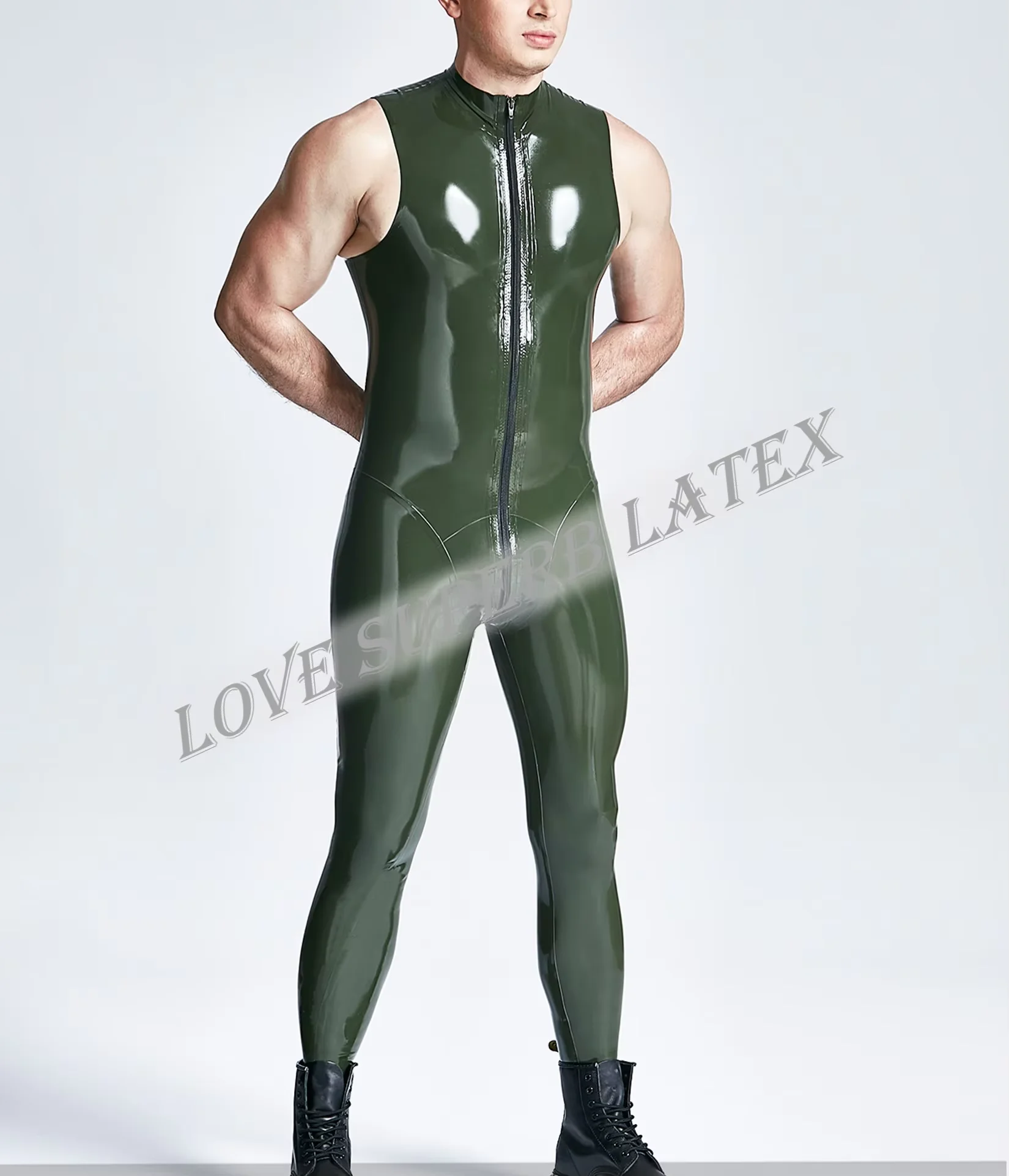 Natural Handmade Latex Rubber Catsuit Front Crotch Zipper Sleeveless Party Wear Customized
Natural Handmade Latex Rubber Catsuit Front Crotch Zipper Sleeveless Party Wear Customized