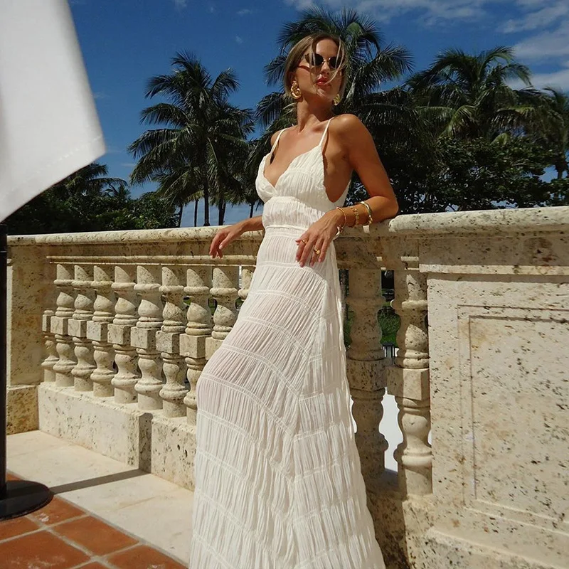 Summer See Through Dresses V-Neck Sleeveless High Waist Patchwork Spaghetti Backless Party Dress Women 2025 Beachwear Maxi Dress
Summer See Through Dresses V-Neck Sleeveless High Waist Patchwork Spaghetti Backless Party Dress Women 2025 Beachwear Maxi Dress