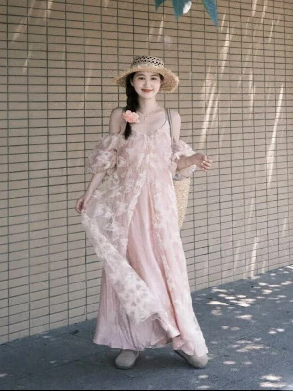 Print Summer Dress Women's Off-Shoulder Loose Slimming Small Size Fairy Tale Long Dress A-Line Silhouette Casual Wear
Print Summer Dress Women's Off-Shoulder Loose Slimming Small Size Fairy Tale Long Dress A-Line Silhouette Casual Wear
