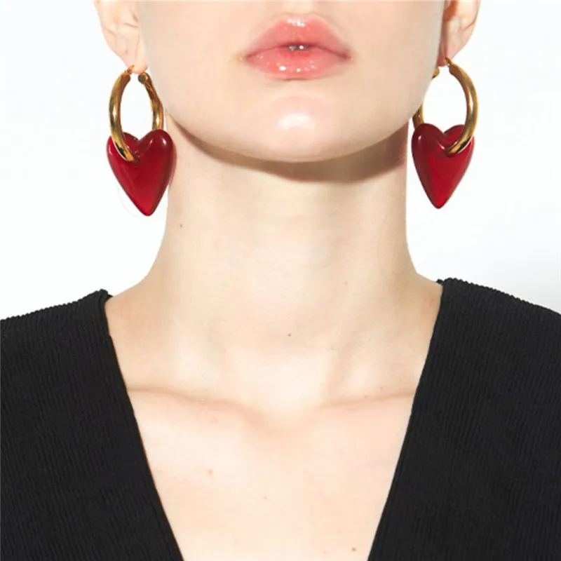 XIALUOKE 2023 New Hot Red Heart Drop Earrings For Women Personality Very Large Hoop Earrings Women's Party Jewelry Gift
XIALUOKE 2023 New Hot Red Heart Drop Earrings For Women Personality Very Large Hoop Earrings Women's Party Jewelry Gift