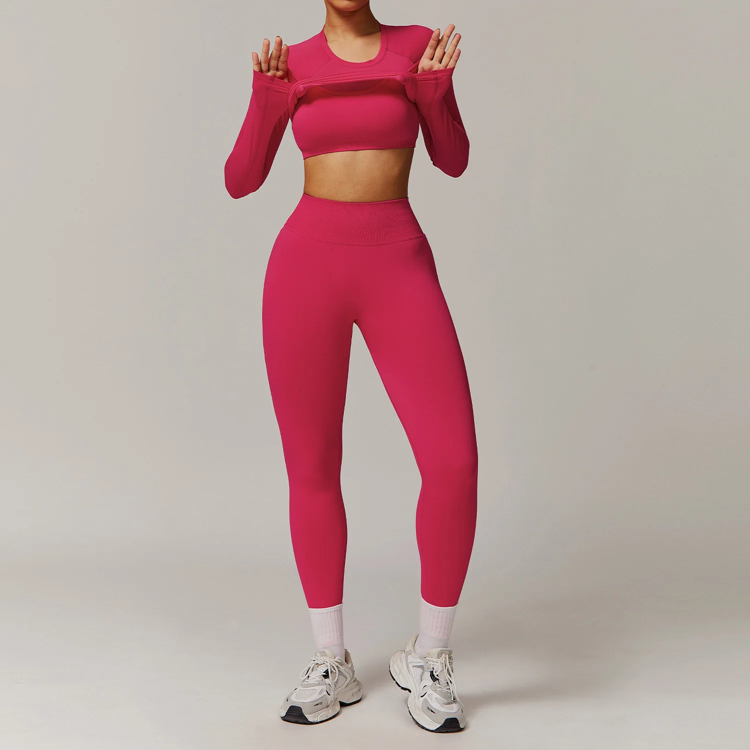 2/3PCS Yoga Suit Seamless Sports Set Women Training Gym Set Women's Tracksuit Fitness Long Sleeve Shirt Sport Bra Yoga Clothing
2/3PCS Yoga Suit Seamless Sports Set Women Training Gym Set Women's Tracksuit Fitness Long Sleeve Shirt Sport Bra Yoga Clothing