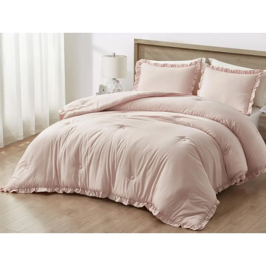 Комплект постельного белья Nora Blush, размер Full, 3 предмета, пушистый, мягкий, с эффектом stonewash, с оборками, в стиле Shabby Chic, для всех сезонов
Комплект постельного белья Nora Blush, размер Full, 3 предмета, пушистый, мягкий, с эффектом stonewash, с оборками, в стиле Shabby Chic, для всех сезонов