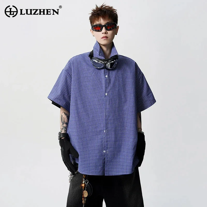 LUZHEN оригинальные уличные рубашки с короткими рукавами в клетку с принтом, мужские рубашки с короткими рукавами, лето 2029, высококачественные свободные корейские повседневные топы с лацканами JY1228
LUZHEN оригинальные уличные рубашки с короткими рукавами в клетку с принтом, мужские рубашки с короткими рукавами, лето 2029, высококачественные свободные корейские повседневные топы с лацканами JY1228