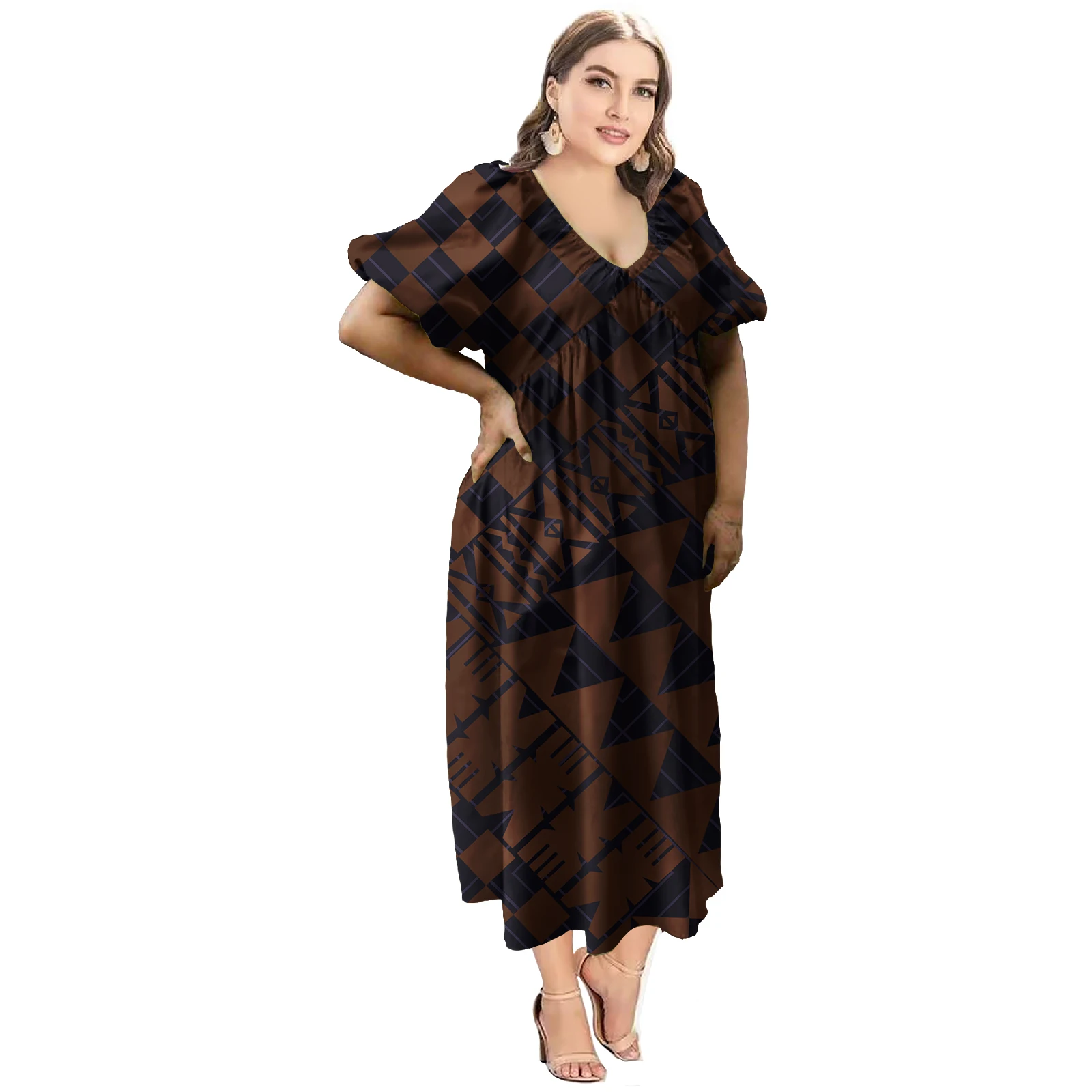Classic Tribal Polynesian Women's Clothing Puff Sleeve Evening Party Samoa Island Style Plus Size Elegant Pleated Dress
Classic Tribal Polynesian Women's Clothing Puff Sleeve Evening Party Samoa Island Style Plus Size Elegant Pleated Dress