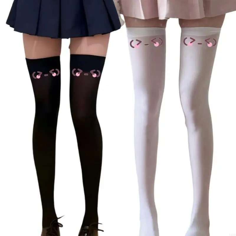Y3NE Women Role Play Silk Stockings Anime Expression Print Over Knee Thigh High Socks
Y3NE Women Role Play Silk Stockings Anime Expression Print Over Knee Thigh High Socks