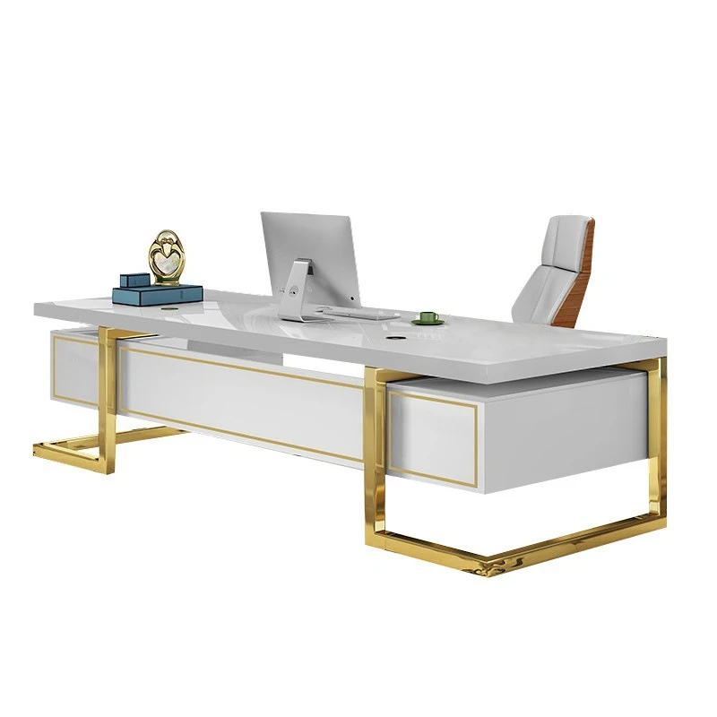 New white boss table fashion president table manager desk simple modern paint desk office furniture
New white boss table fashion president table manager desk simple modern paint desk office furniture