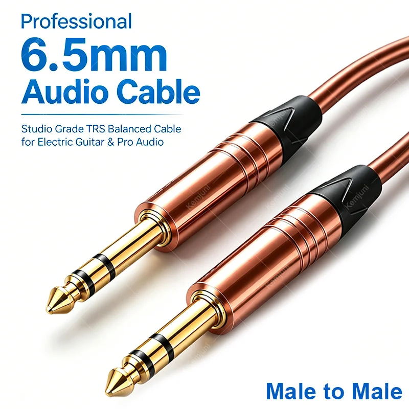 6.5mm To 6.5mm Audio Cable Male To Male 6.35mm Stereo Jack 3M 5M 10M 15M 20M 50M 1/4 Inch TRS Male TRS Guitar Connection Cable
6.5mm To 6.5mm Audio Cable Male To Male 6.35mm Stereo Jack 3M 5M 10M 15M 20M 50M 1/4 Inch TRS Male TRS Guitar Connection Cable