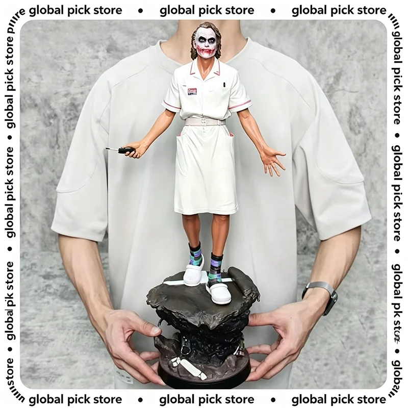New 54cm Series Dc Heath Ledger Nurse Uniform Joker Figure Joker Standing Scene Model Handmade Ornament Gk Resin Statue Toy Gif
New 54cm Series Dc Heath Ledger Nurse Uniform Joker Figure Joker Standing Scene Model Handmade Ornament Gk Resin Statue Toy Gif