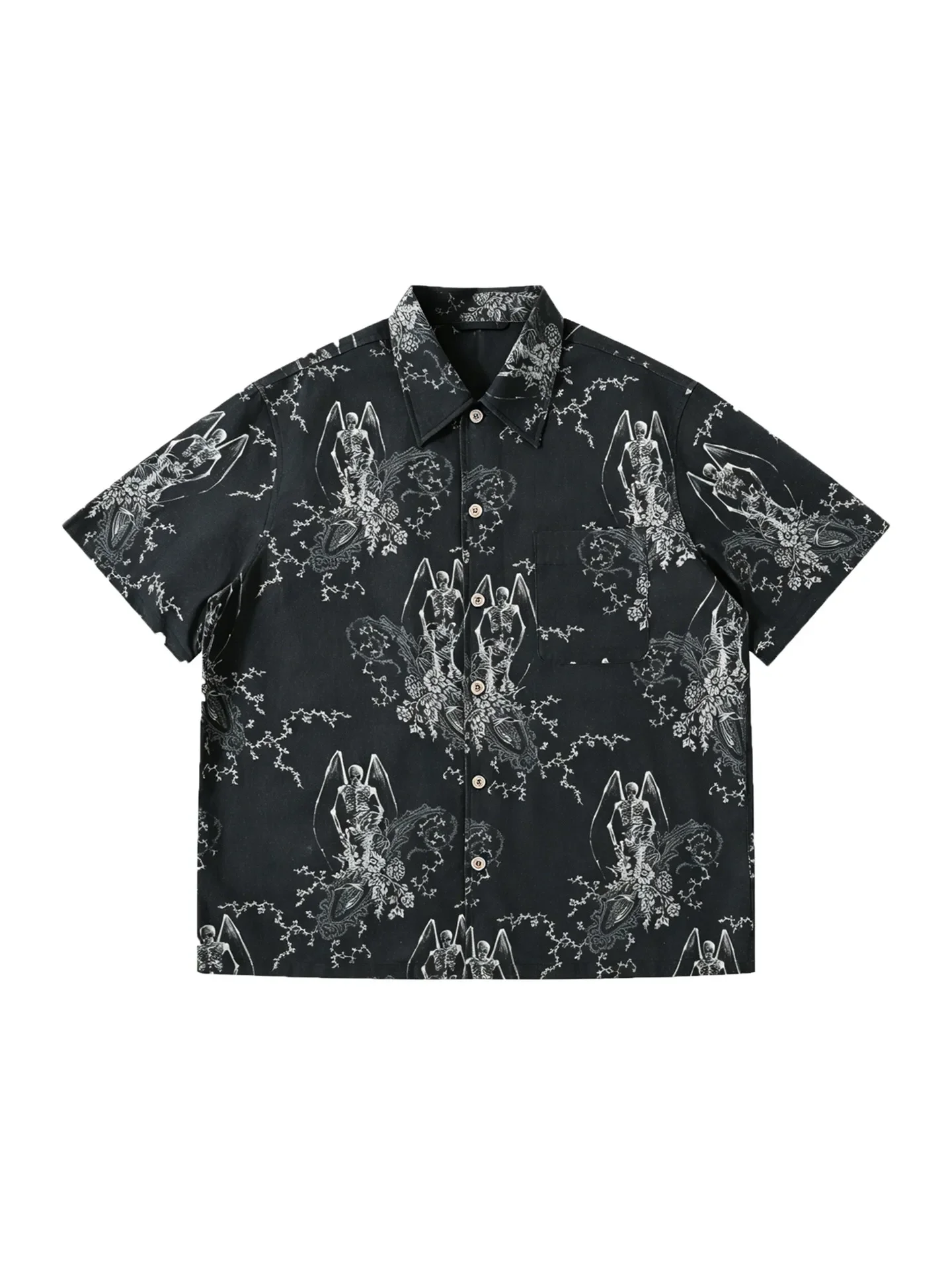Our Legacy 26SS Skull Angel Printed Cotton Linen Loose Short Sleeve Shirt
Our Legacy 26SS Skull Angel Printed Cotton Linen Loose Short Sleeve Shirt
