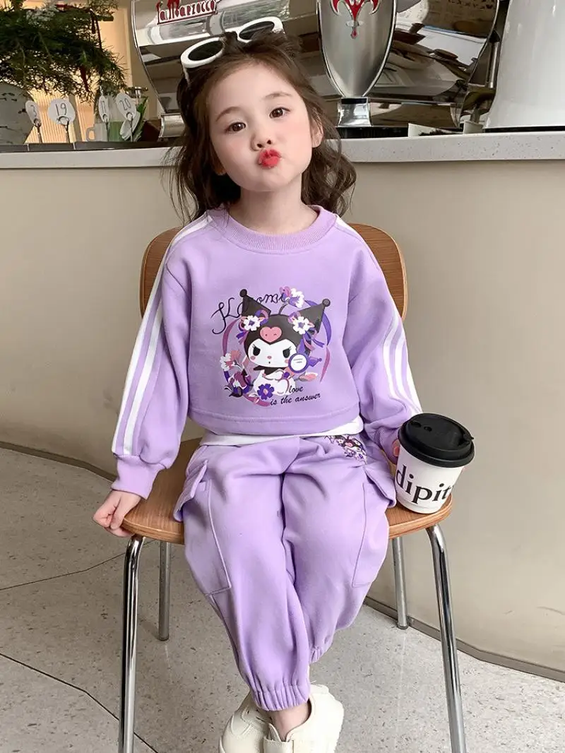 3Pcs Girls Kuromi Set 2025 Spring Autumn Sanrio New Baby Girl Casual Fashion Spring Clothing Little Girl Sports Three-Piece Set
3Pcs Girls Kuromi Set 2025 Spring Autumn Sanrio New Baby Girl Casual Fashion Spring Clothing Little Girl Sports Three-Piece Set