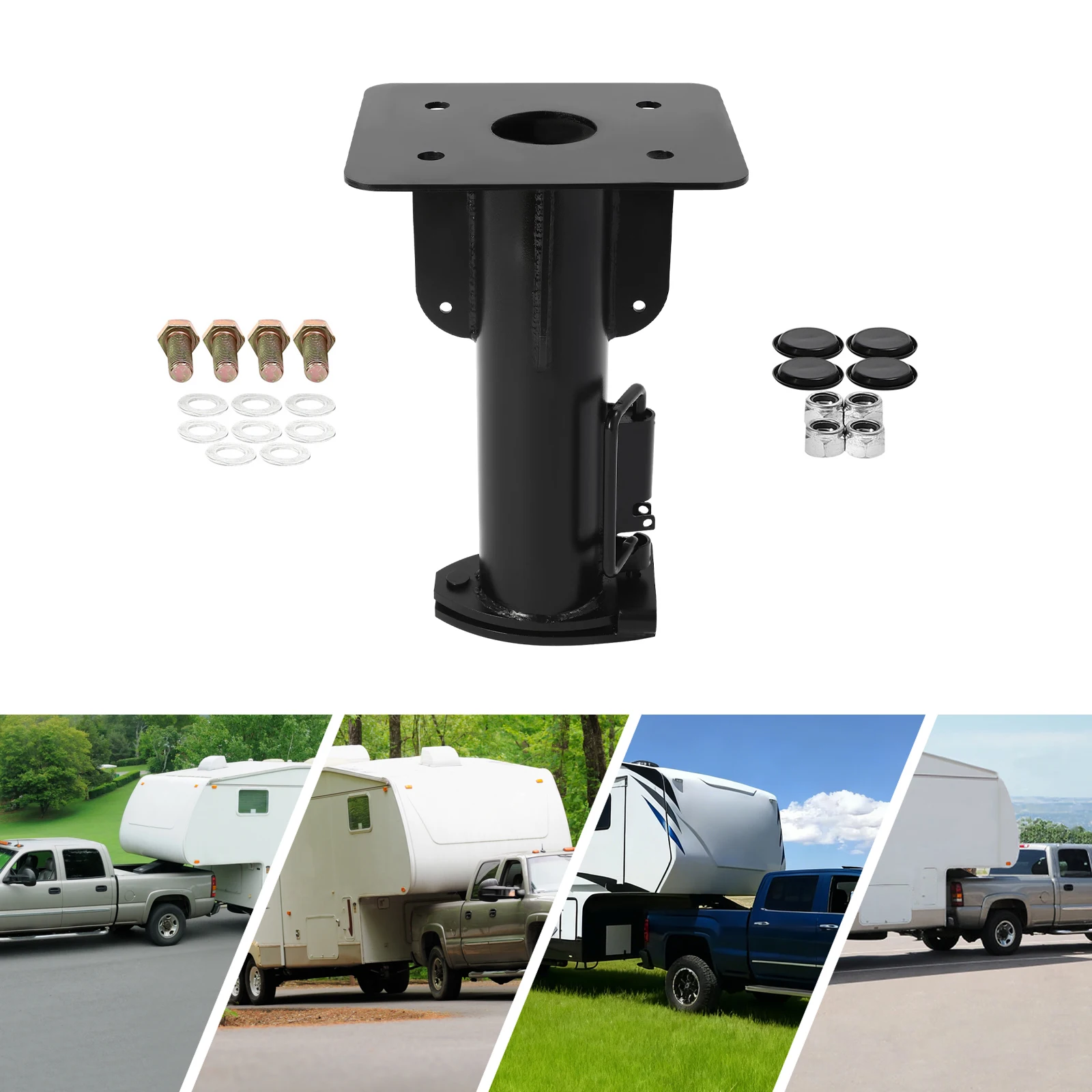 17 Inch 5th Wheel to Gooseneck Adapter, Heavy-Duty Q235 Steel Hitch, Direct Install RV Trailer Towing Attachment for 2 5/16" Gooseneck Ball
17 Inch 5th Wheel to Gooseneck Adapter, Heavy-Duty Q235 Steel Hitch, Direct Install RV Trailer Towing Attachment for 2 5/16" Gooseneck Ball