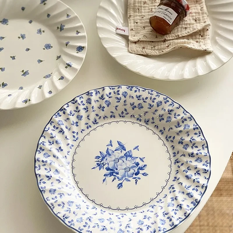 Floral Vintage Pleated Lace Ceramic Household Restaurant Western Cuisine Plate
Floral Vintage Pleated Lace Ceramic Household Restaurant Western Cuisine Plate