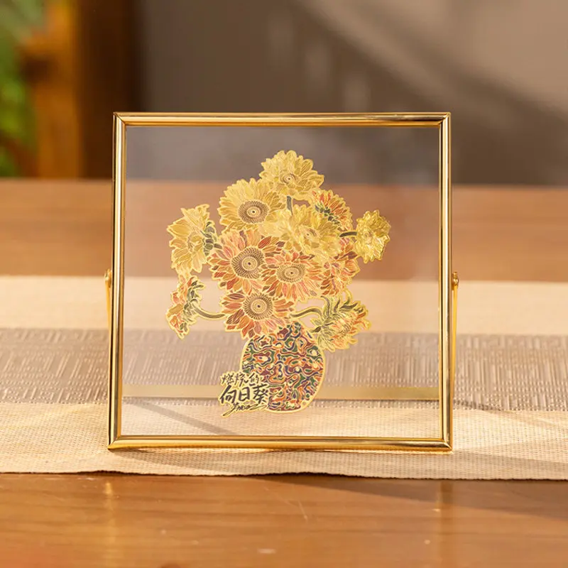 Brass desktop ornament - handcrafted transparent floral design - perfect for living room, nightstand, photo frame, or decorative
Brass desktop ornament - handcrafted transparent floral design - perfect for living room, nightstand, photo frame, or decorative