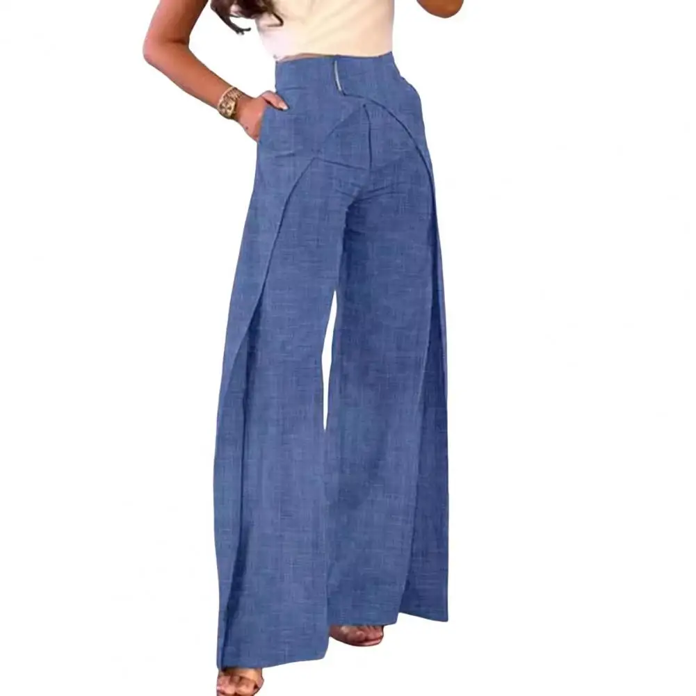Wide-leg Pants Stylish Women's High Waist Wide Leg Pants with Pockets Cross Design Office Lady Trousers Tie Waist Casual for A
Wide-leg Pants Stylish Women's High Waist Wide Leg Pants with Pockets Cross Design Office Lady Trousers Tie Waist Casual for A