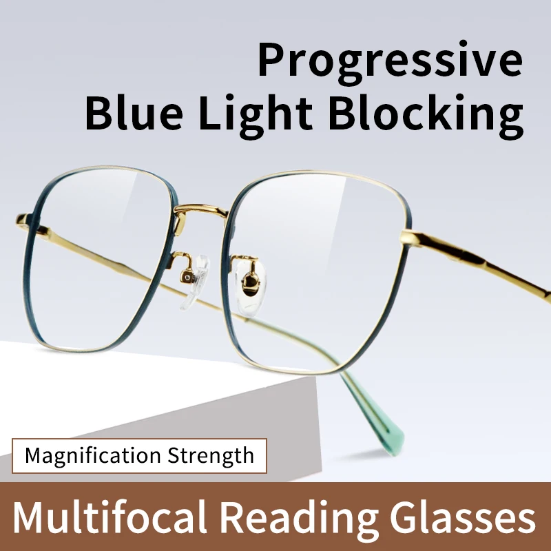 Progressive Multifocus Reading Glasses Pure Titanium Women, Zero Magnification on Top Lens, Anti Blue Ray Anti-fatigue
Progressive Multifocus Reading Glasses Pure Titanium Women, Zero Magnification on Top Lens, Anti Blue Ray Anti-fatigue