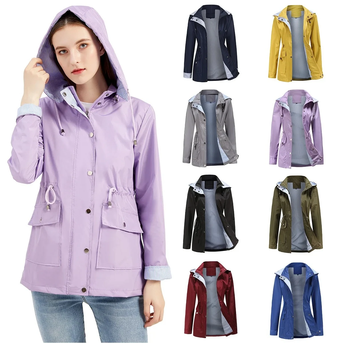 Женская ветровка, куртка, уличное пальто, съемная кепка, однобортный плащ на шнурке, осенне-зимний плащ, верхняя одежда
Женская ветровка, куртка, уличное пальто, съемная кепка, однобортный плащ на шнурке, осенне-зимний плащ, верхняя одежда