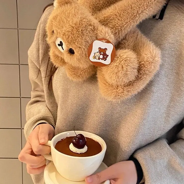 Kawaii Rilakkuma Scarf Autumn/Winter Female Atmosphere Student Scarf Fashion Cute Thick Warm 2025 New Style Gifts Toys 
Kawaii Rilakkuma Scarf Autumn/Winter Female Atmosphere Student Scarf Fashion Cute Thick Warm 2025 New Style Gifts Toys