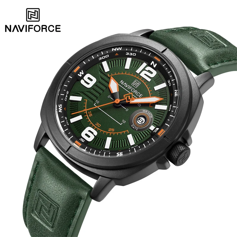 NAVIFORCE Men's Quartz Watch 3ATM Waterproof Compass Design Luminous Pointer PU Leather Strap Calendar Movement Anti-tough watch
NAVIFORCE Men's Quartz Watch 3ATM Waterproof Compass Design Luminous Pointer PU Leather Strap Calendar Movement Anti-tough watch