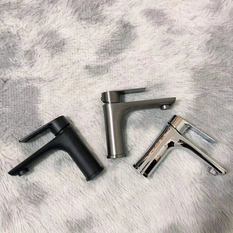 Stainless Steel Hot and Cold Basin Faucet Brushed Electroplating Gun Gray Black Paint Bathroom Cabinet Washbasin Faucet
Stainless Steel Hot and Cold Basin Faucet Brushed Electroplating Gun Gray Black Paint Bathroom Cabinet Washbasin Faucet