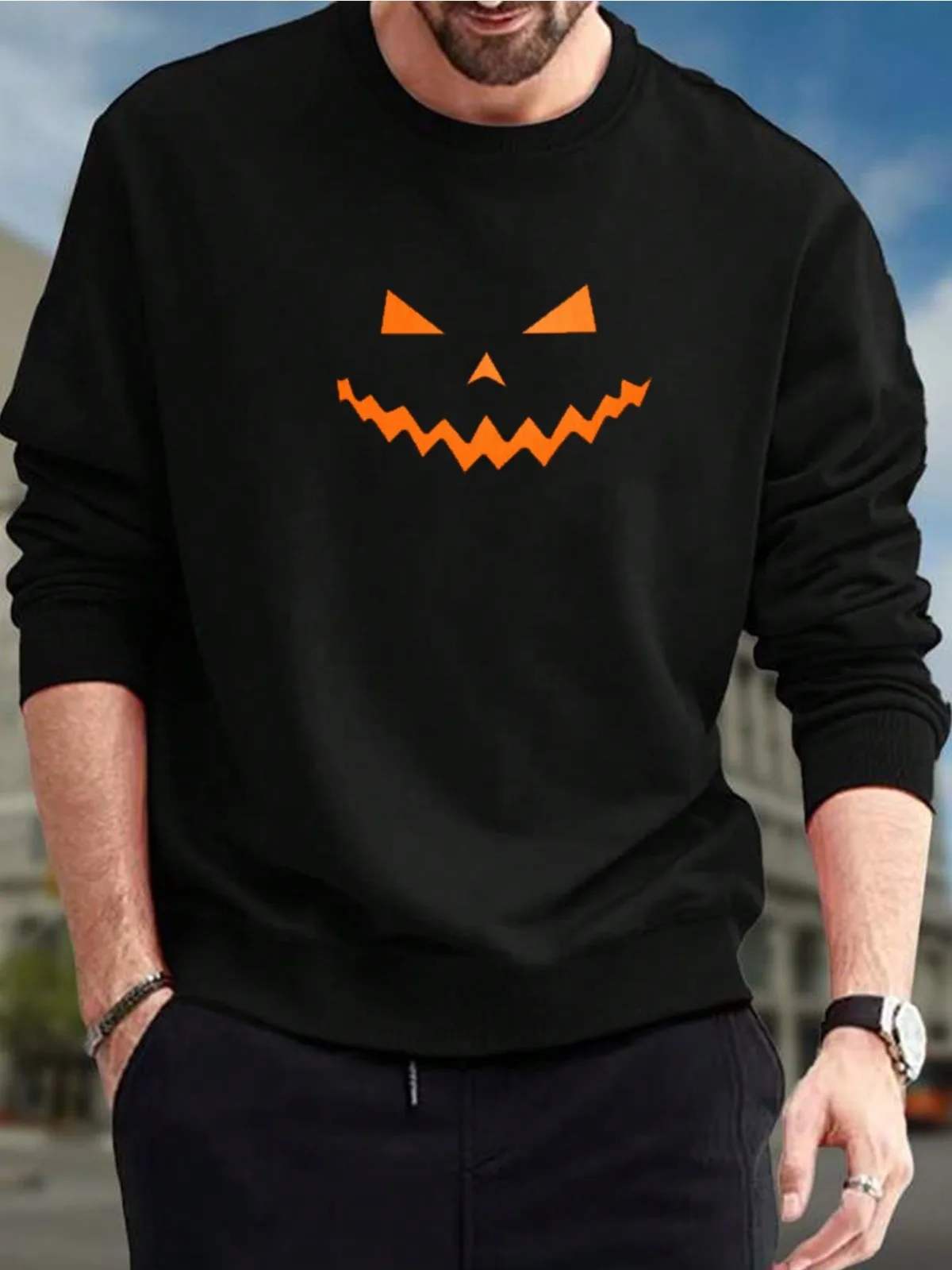 Men Cute Print Long Sleeve Round Neck Sweatshirt for Halloween Casual Fashion Pattern Hoodie Pullover Suitable for Holiday Gifts
Men Cute Print Long Sleeve Round Neck Sweatshirt for Halloween Casual Fashion Pattern Hoodie Pullover Suitable for Holiday Gifts